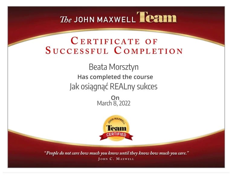 Maxwell Leadership szkolenia,warsztaty, grupy Master Mind mentoring, coaching Beata Morsztyn